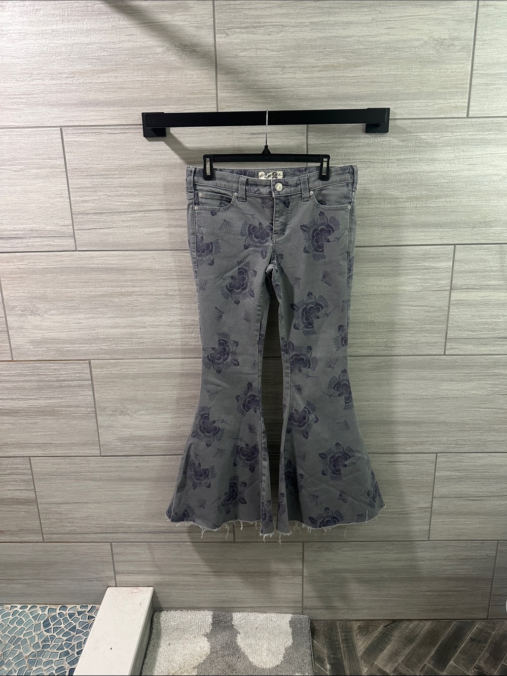We The Free low rise floral print Bellbottom flare jeans
